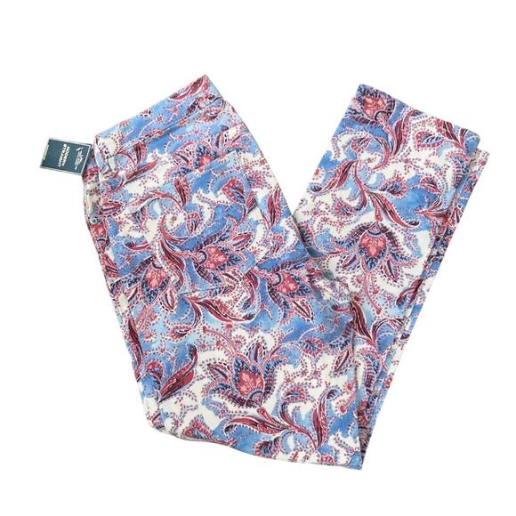 Lauren Ralph Lauren Paisley Modern Straight Ankle Jeans Sise 12 - Picture 3 of 9